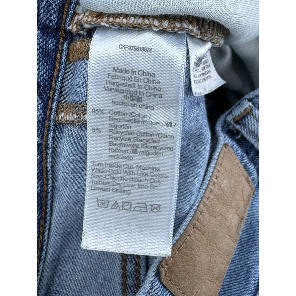 Madewell Baggy Straight Fit Jean Womens 26 Blue Light Wash High Rise 100% Cotton - Picture 8 of 13